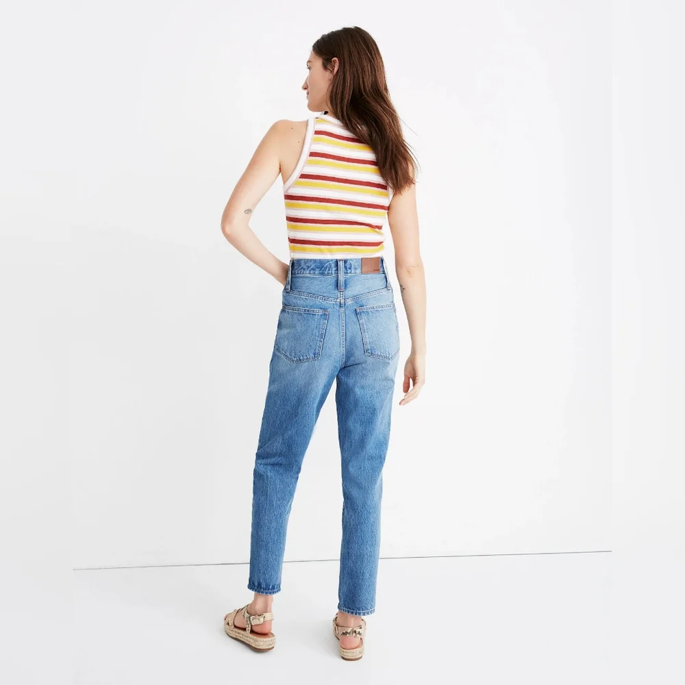 Madewell The Highest-Rise Momjean in Glencoe Wash Size 25 - Picture 4 of 14